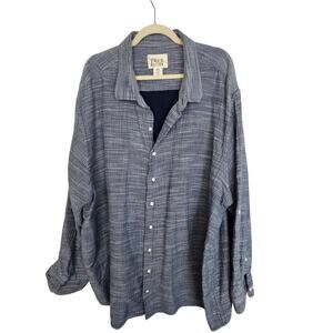 True Nation Mens Button Shirt Size 4XL Minimalist Casual Everyday Easy Weekend